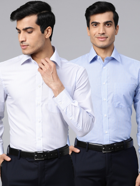

Marks & Spencer Men Pack of 2 Tailored Fit Formal Shirts, Blue