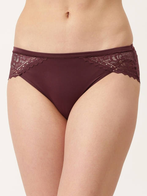 

Marks & Spencer Women Burgundy Lace Basic Briefs T619875