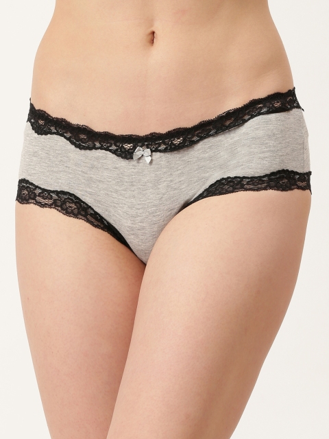 

Marks & Spencer Women Grey Melange Solid Basic Briefs T614438