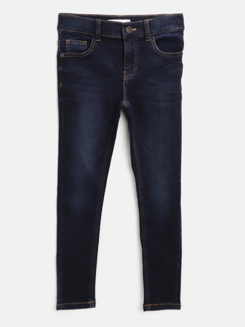 

Marks & Spencer Boys Navy Blue Super Skinny Fit Mid-Rise Clean Look Stretchable Jeans