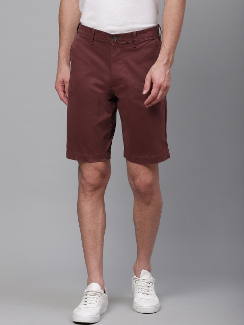 

Marks & Spencer Men Burgundy Solid Regular Fit Chino Shorts