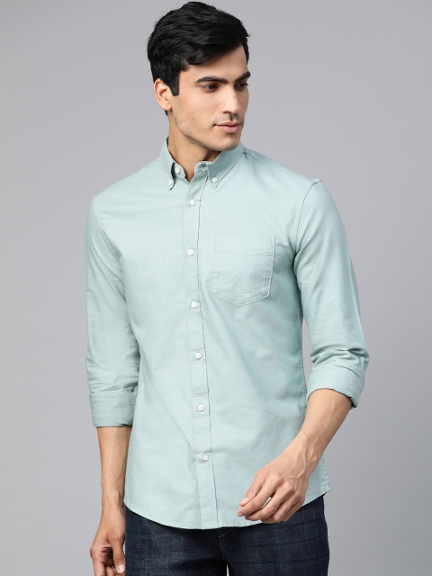 

Marks & Spencer Men Blue Regular Fit Solid Casual Shirt