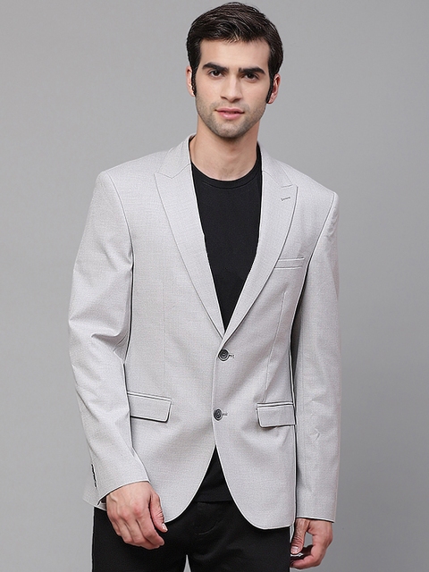 

Marks & Spencer Men Grey Solid Skinny Fit Single-Breasted Casual Blazer