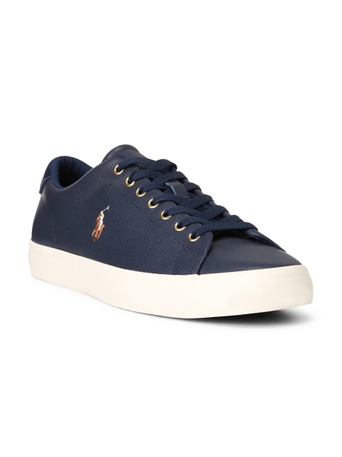 

Polo Ralph Lauren Men Newport Navy Longwood Leather Sneaker, Navy blue