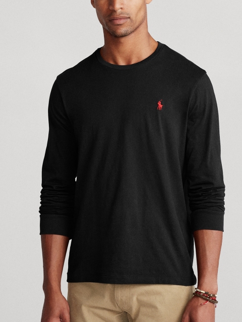 

Polo Ralph Lauren Men Black Solid Round Neck T-shirt