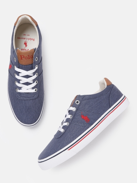 

Polo Ralph Lauren Men Navy Blue Solid Sneakers