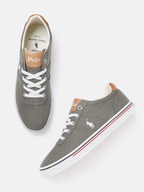 

Polo Ralph Lauren Men Charcoal Grey Solid Sneakers