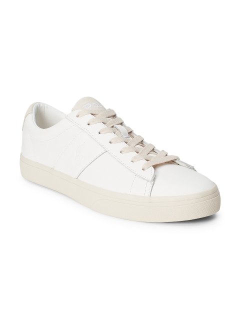 

Polo Ralph Lauren Men White Sayer Leather Sneaker
