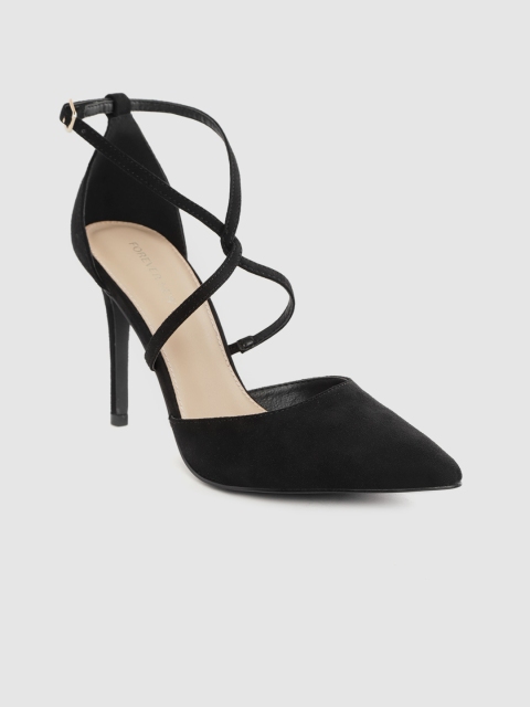 

Forever New Women Black Solid Pumps