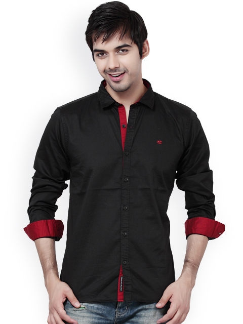 

L.A. SEVEN Black Slim Fit Casual Shirt