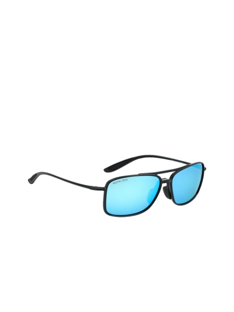 

ROYAL SON Men Rectangle HD Polarized TR90 Unbreakable UV Protected Sunglasses CHI0087-C4, Blue