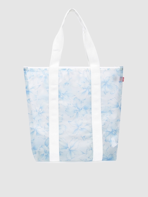

Levis White & Blue Printed Clear Floral Tote Bag