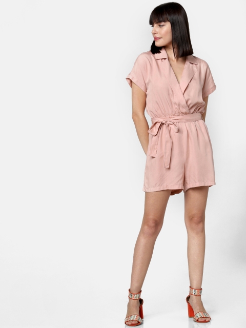 

Vero Moda Women Pink Solid Playsuit