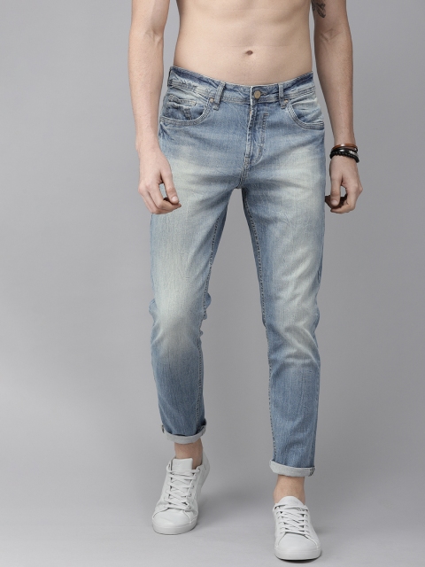 

Roadster Men Blue Carrot Fit Mid-Rise Clean Look Stretchable Jeans