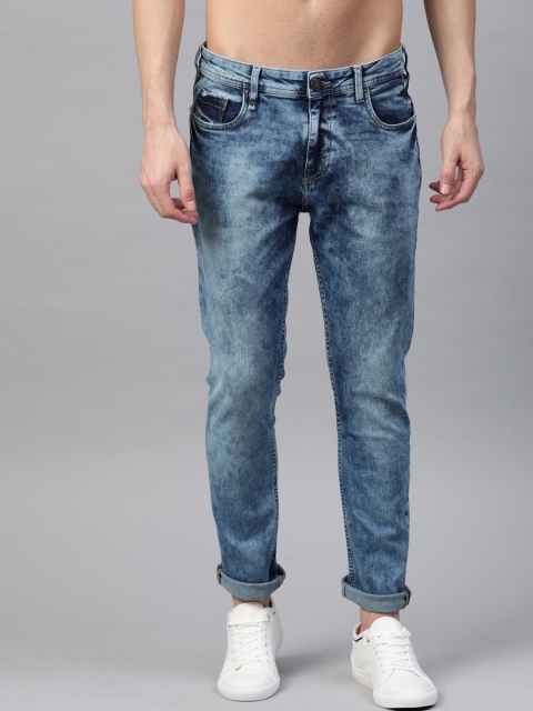 

Roadster Men Blue Skinny Fit Mid-Rise Acid-Wash Clean Look Jeans