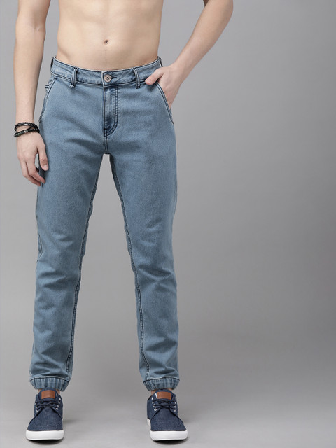 

Roadster Men Blue Jogger Mid-Rise Clean Look Stretchable Jeans