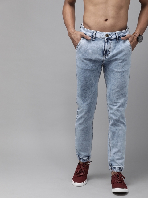 

Roadster Men Blue Jogger Mid-Rise Clean Look Stretchable Jeans
