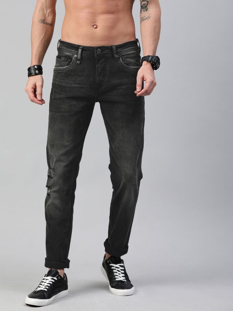 

Roadster Men Black Slim Tapered Fit Mid-Rise Clean Look Stretchable Jeans