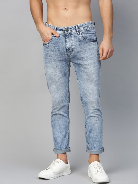 

Roadster Men Blue Skinny Fit Mid-Rise Clean Look Stretchable Cropped Jeans