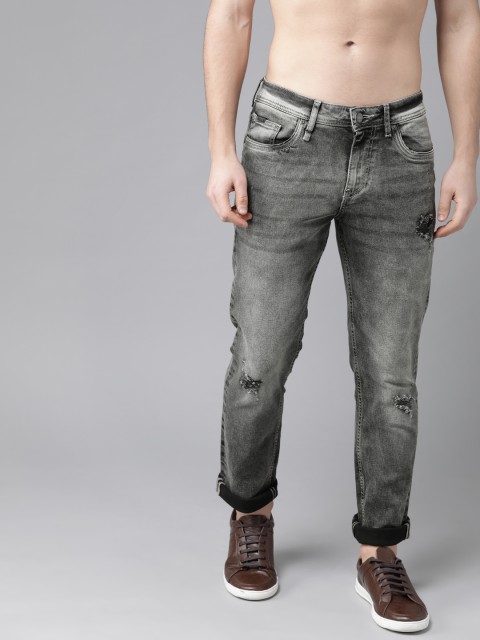 

Roadster Men Grey Slim Fit Mid-Rise Mildly Distressed Stretchable Jeans
