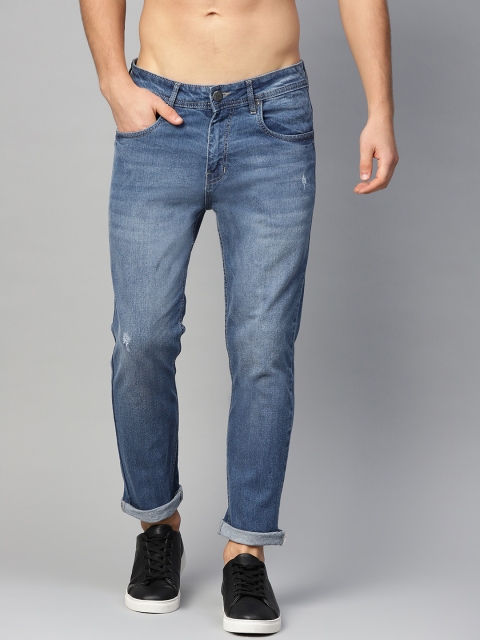 

Roadster Men Blue Skinny Fit Mid-Rise Low Distress Stretchable Jeans