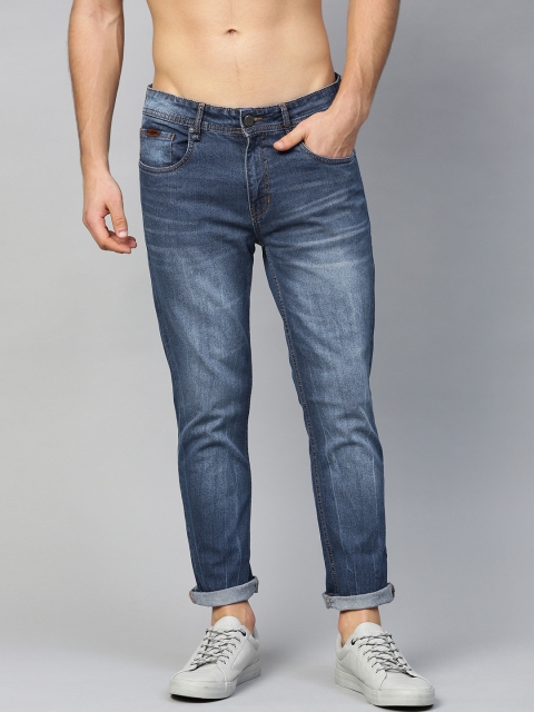 

Roadster Men Blue Skinny Fit Mid-Rise Clean Look Stretchable Cropped Jeans