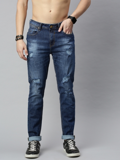 

Roadster Men Blue Slim Fit Mid-Rise Mildly Distressed Stretchable Jeans