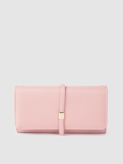 

Lino Perros Women Pink Solid Three Fold Wallet