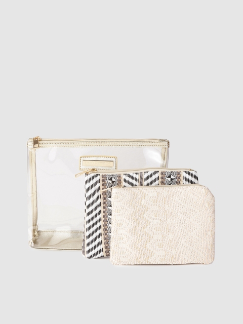 

Lino Perros Set of 3 Cosmetic Pouches, Gold