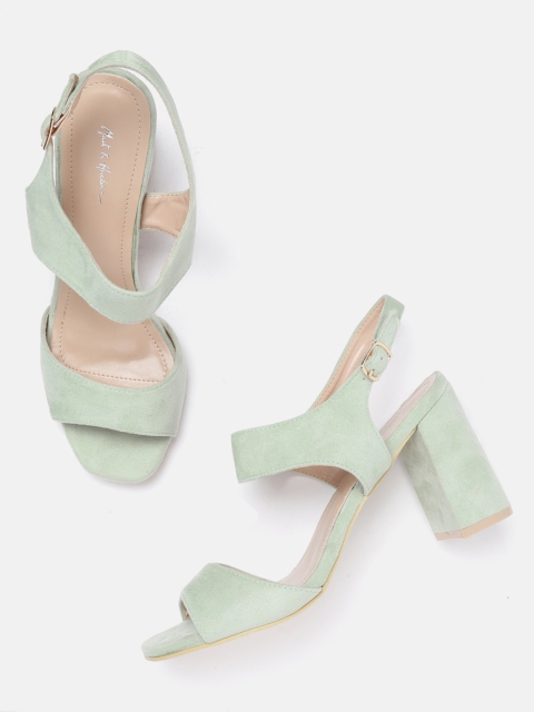 

Mast & Harbour Women Mint Green Solid Heels