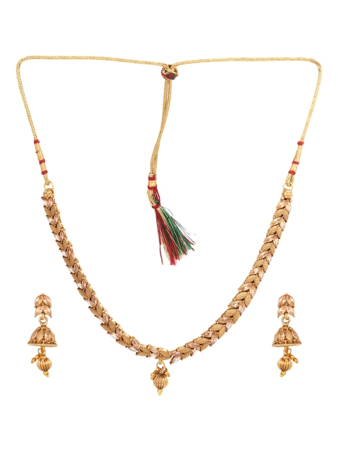 

Adwitiya Collection Gold-Plated Jewellery Set
