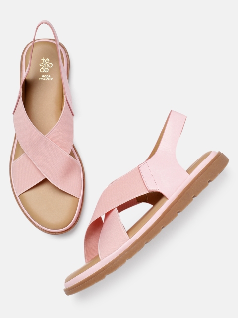 

Tresmode Women Pink Solid Open Toe Flats