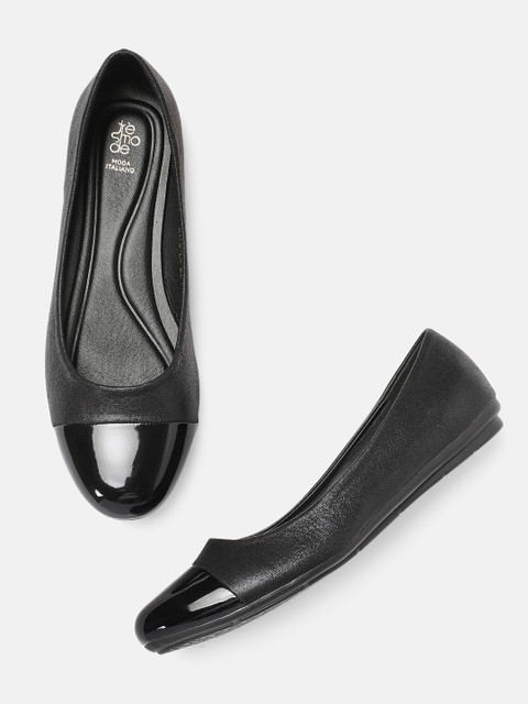 

Tresmode Women Black Solid Ballerinas