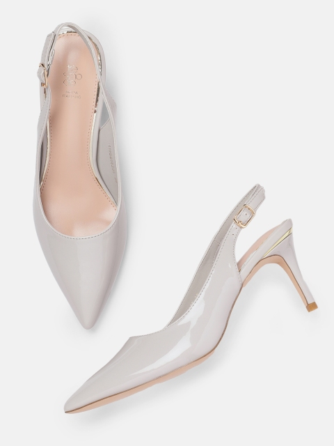 

Tresmode Women Grey Solid Pointed Toe Heels