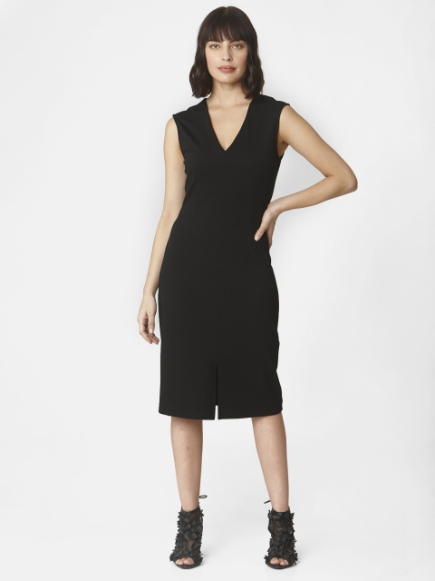 

Vero Moda Women Black Solid Sheath Dress