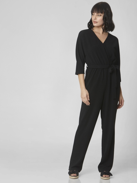 

Vero Moda Women Black Solid Basic Jumpsuit