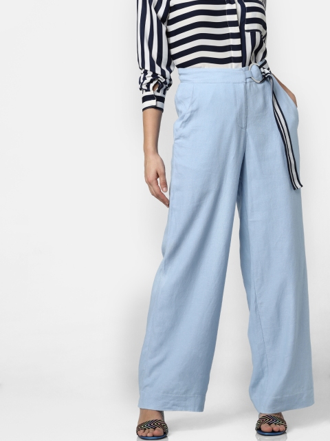 

Vero Moda Women Blue Flared Solid Parallel Trousers