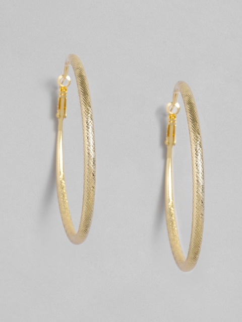 

DressBerry Gold-Toned Circular Hoop Earrings