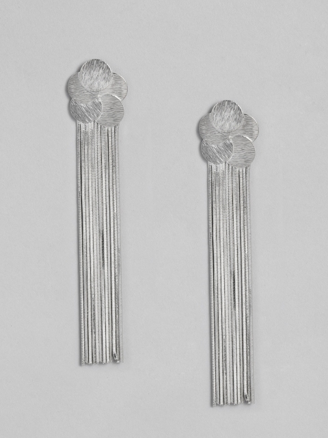 

DressBerry Silver-Toned Contemporary Drop Earrings