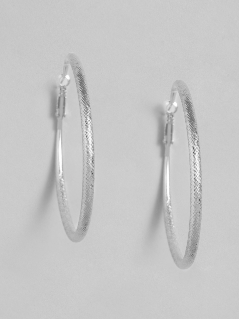 

DressBerry Silver-Plated Circular Hoop Earrings