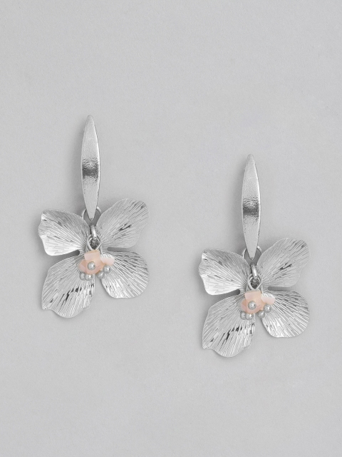 

DressBerry Silver-Toned Contemporary Drop Earrings