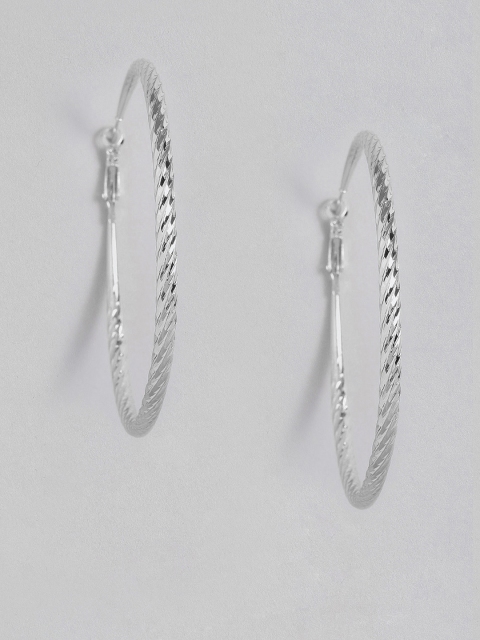 

DressBerry Silver-Plated Circular Hoop Earrings