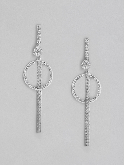 

DressBerry Silver-Plated Contemporary Tasselled Drop Earrings