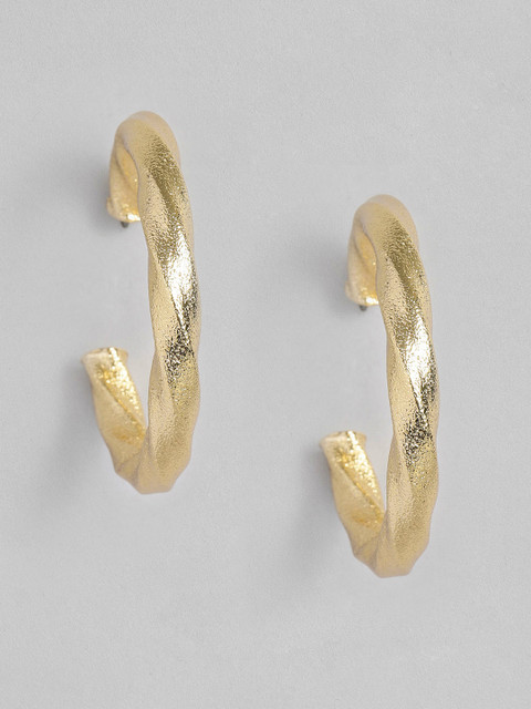 

DressBerry Gold-Plated Circular Half Hoop Earrings
