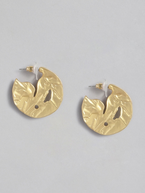 

DressBerry Gold-Toned Circular Hoop Earrings