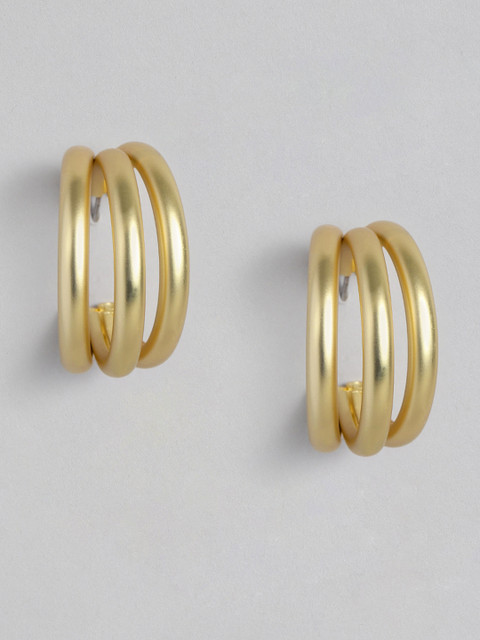 

DressBerry Gold-Toned Circular Half Hoop Earrings