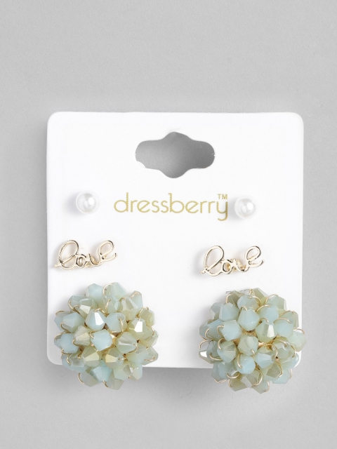 

DressBerry Set of 3 Studs, Green