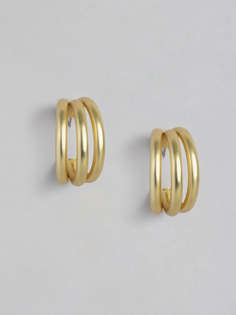 

DressBerry Gold-Plated Circular Half Hoop Earrings