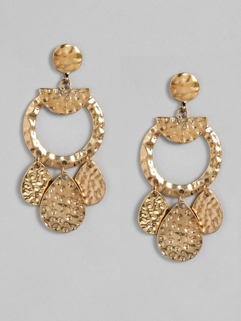 

DressBerry Gold-Toned Contemporary Drop Earrings
