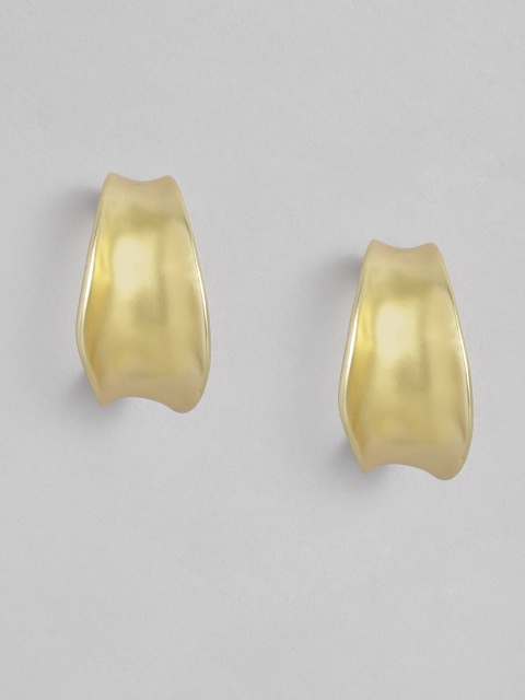 

DressBerry Gold-Toned Geometric Half Hoop Earrings